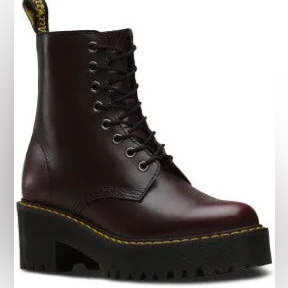 Dr. Martens Shoes - DR. MARTENS Shriver Hi Burgundy Vintage Platform Boots - Size 7 - NWT!